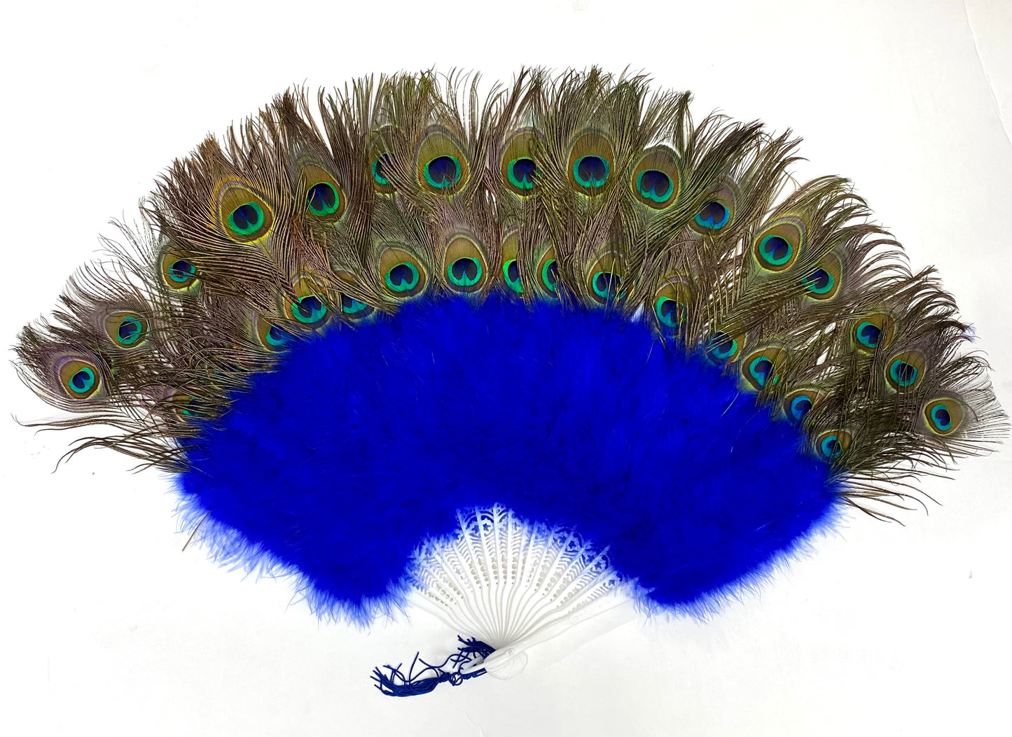 Marabou Fan w/ Double Peacock