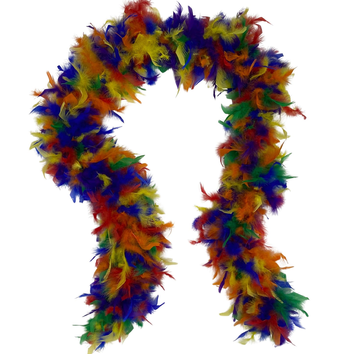 a rainbow two tone boa