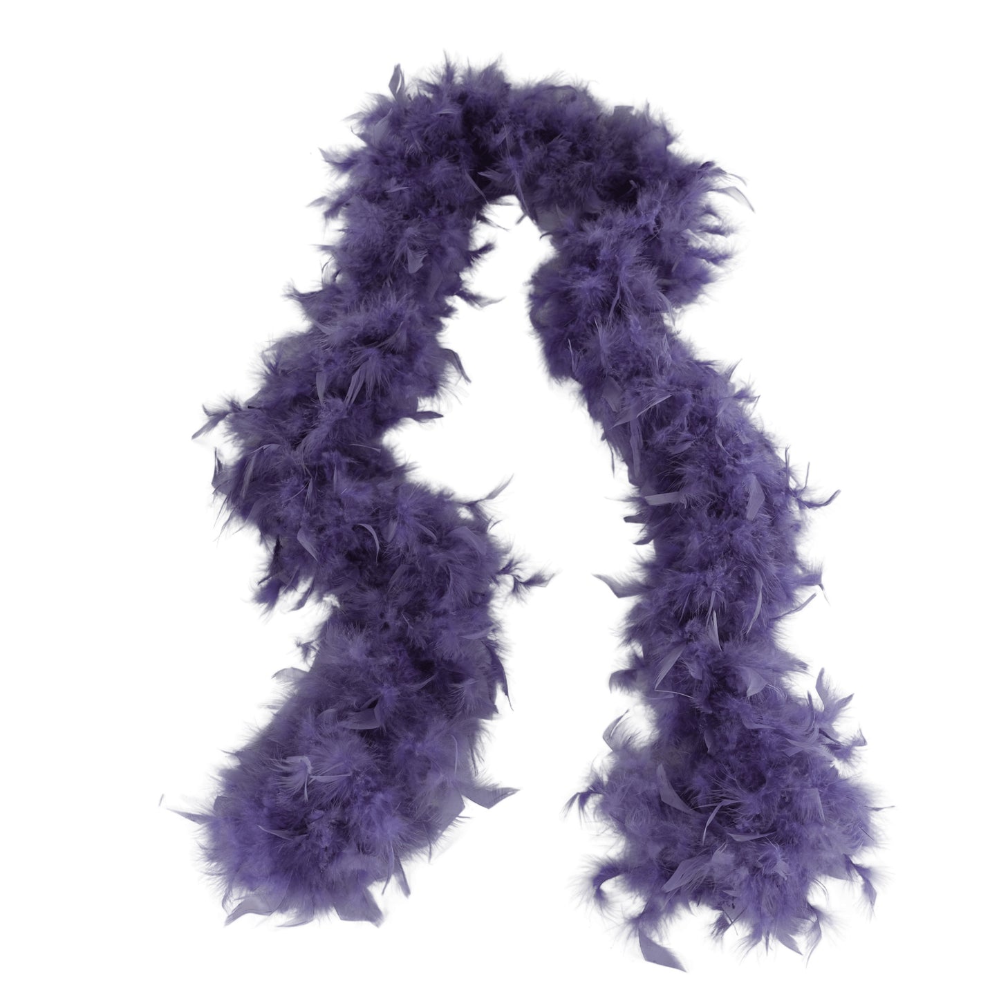 a full heavy chandelle boa laying on a white background by Eskay Feathers