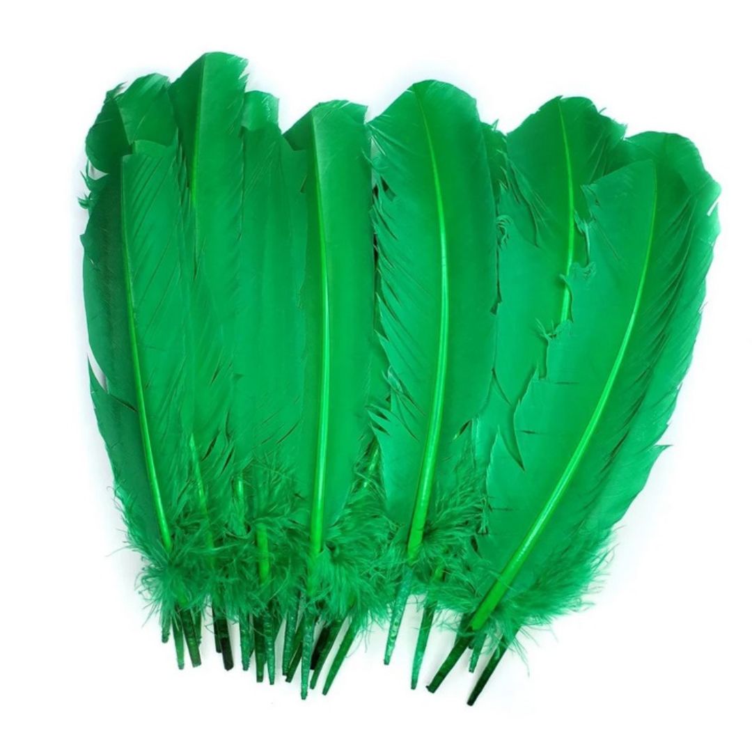 green turkey quills