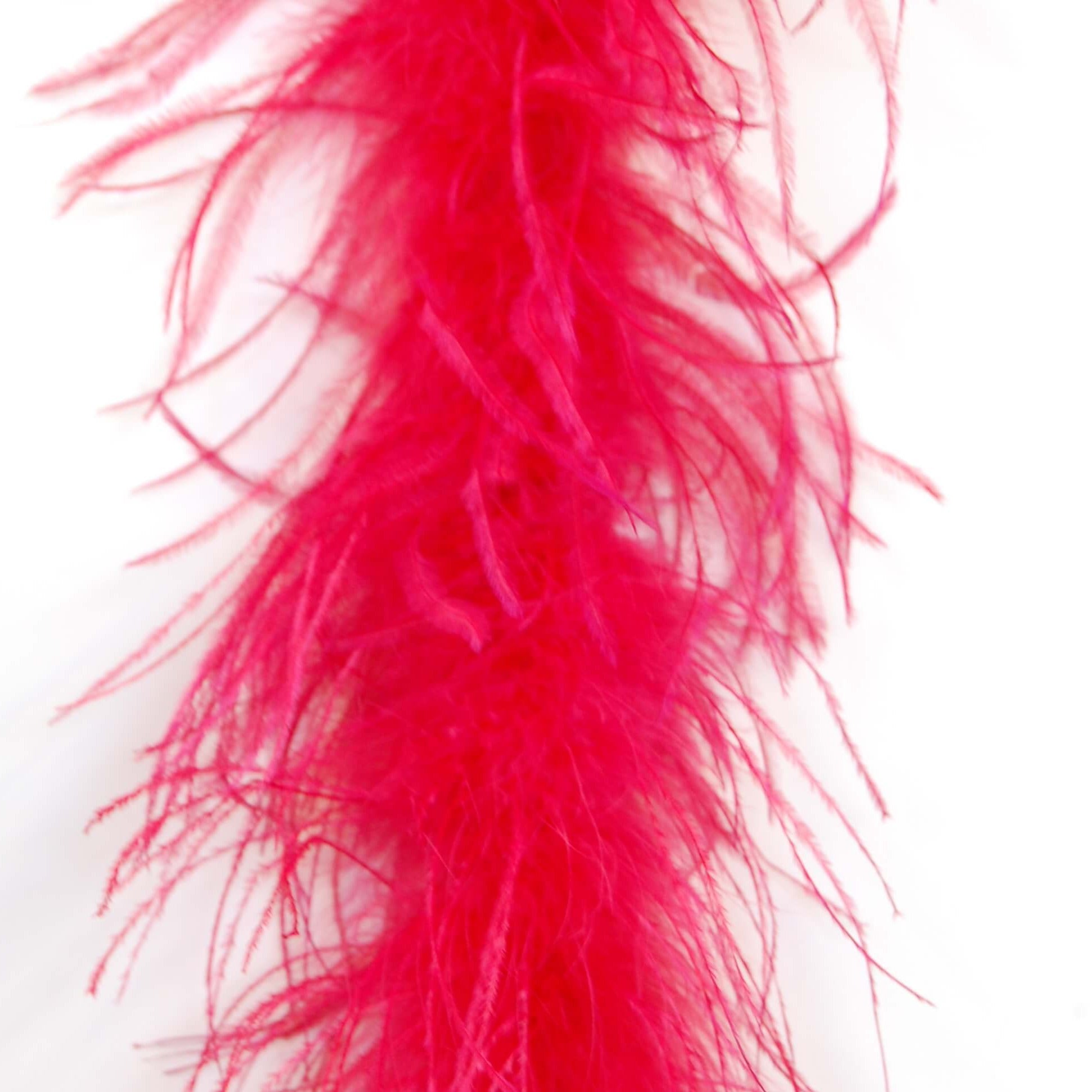 4ply Ostrich Feather Boas, Over 20 Colors to Pick Up (Hot Pink)