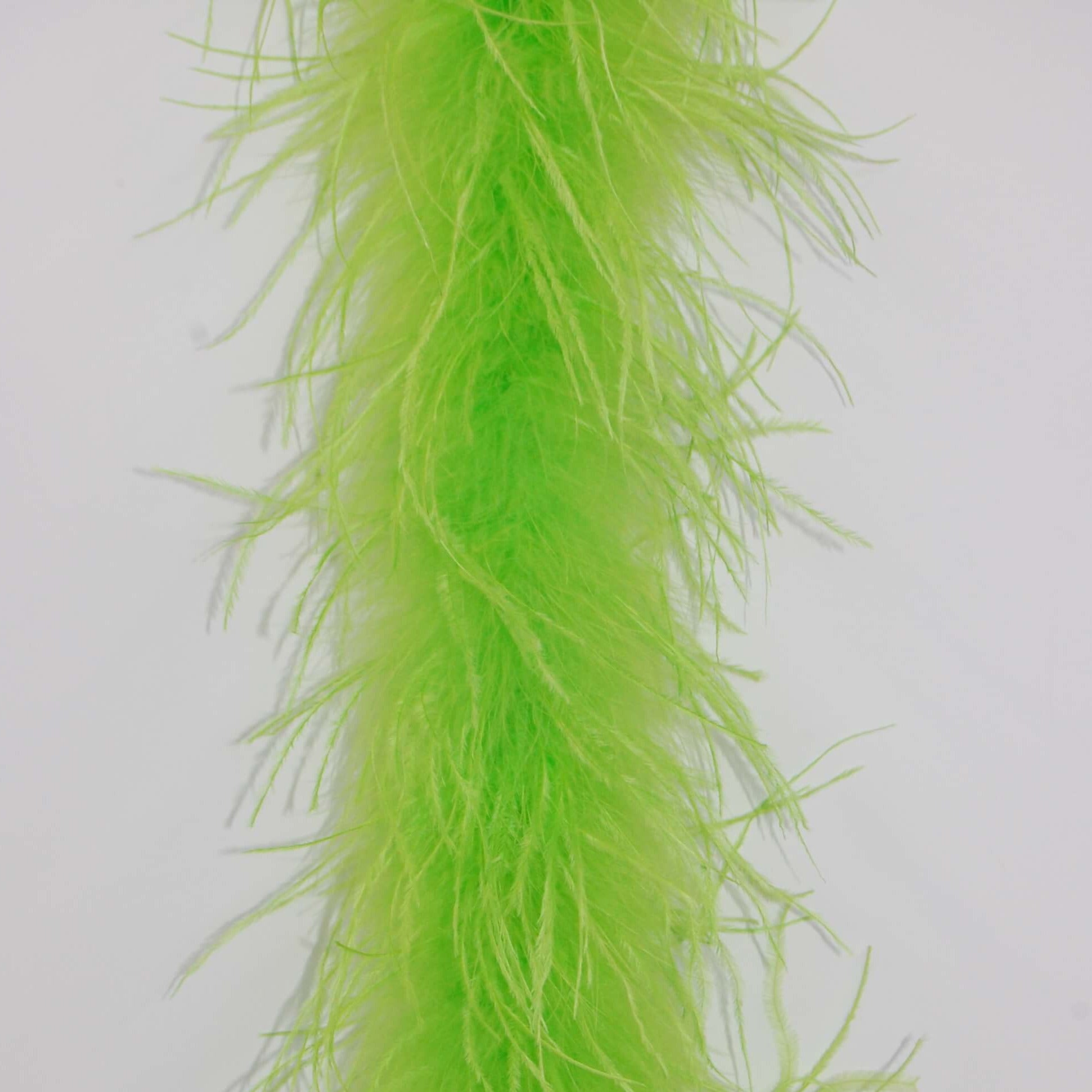 Ostrich Marabou Feather Boa - 18 Length - Lime Green