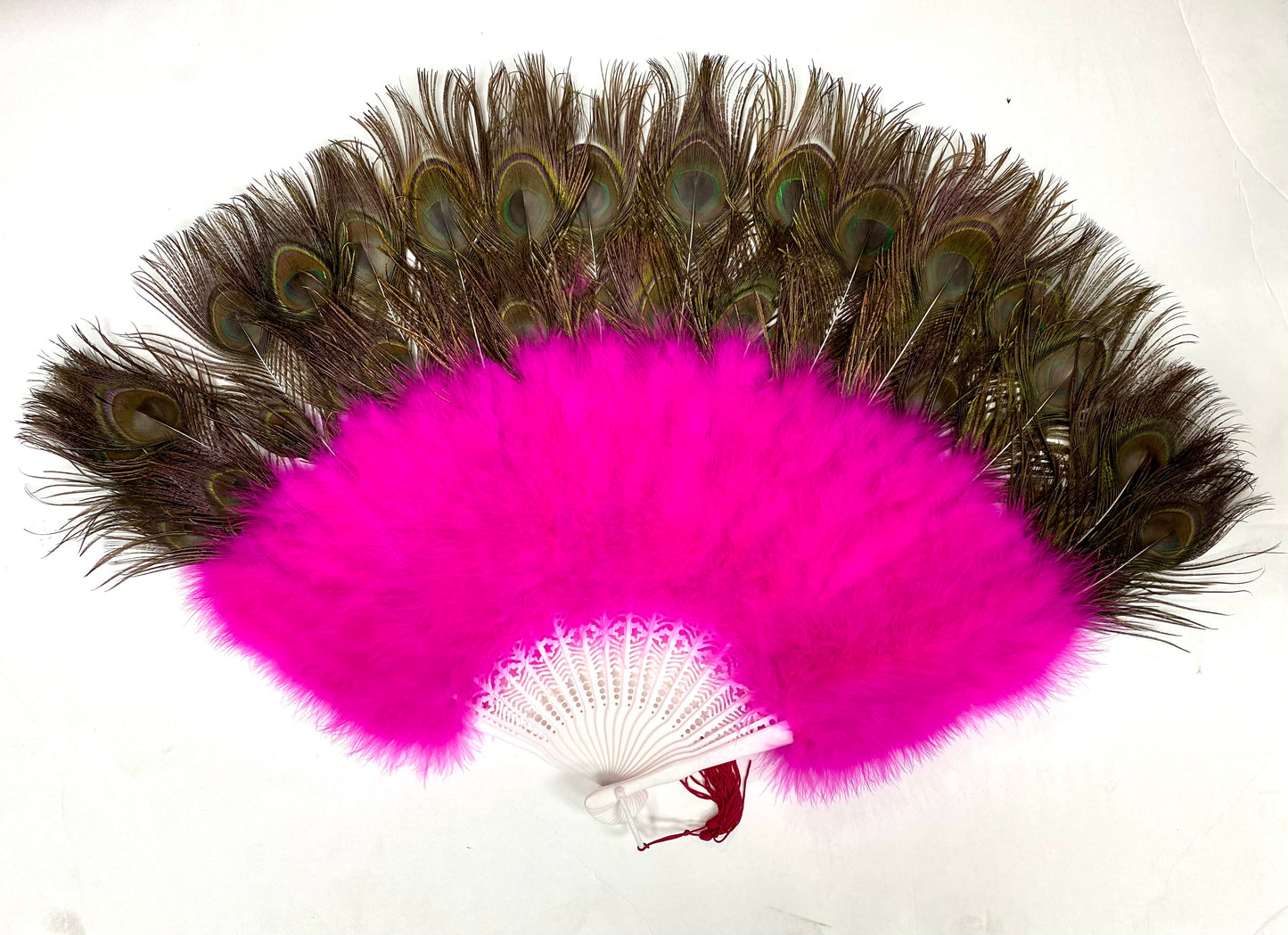 Marabou Fan w/ Double Peacock