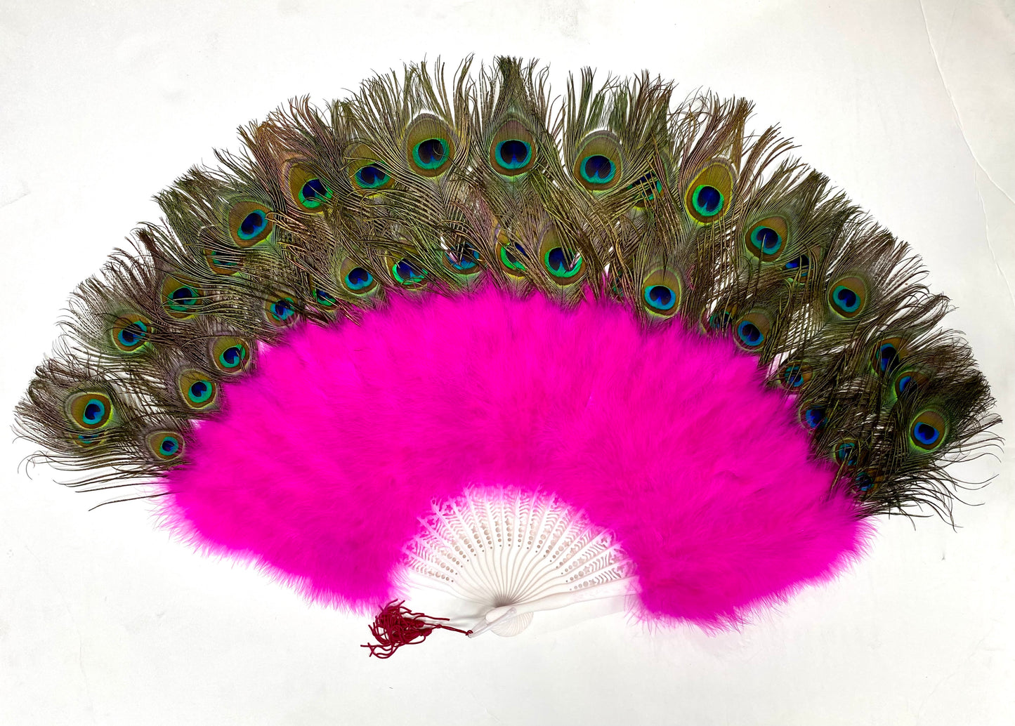 Marabou Fan w/ Double Peacock