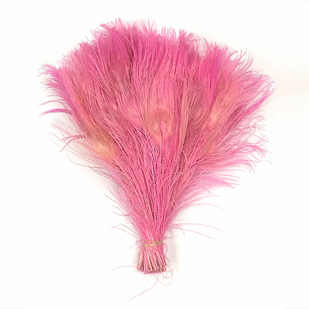 Peacock Feather Tails Bleached & Dyed (10"-12") (SOLD by HUNDRED )