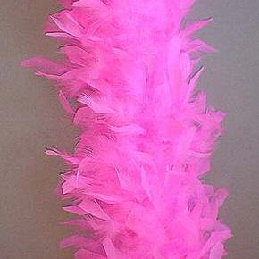 hot pink chandelle feather on grey background by Eskay Feathers New York City