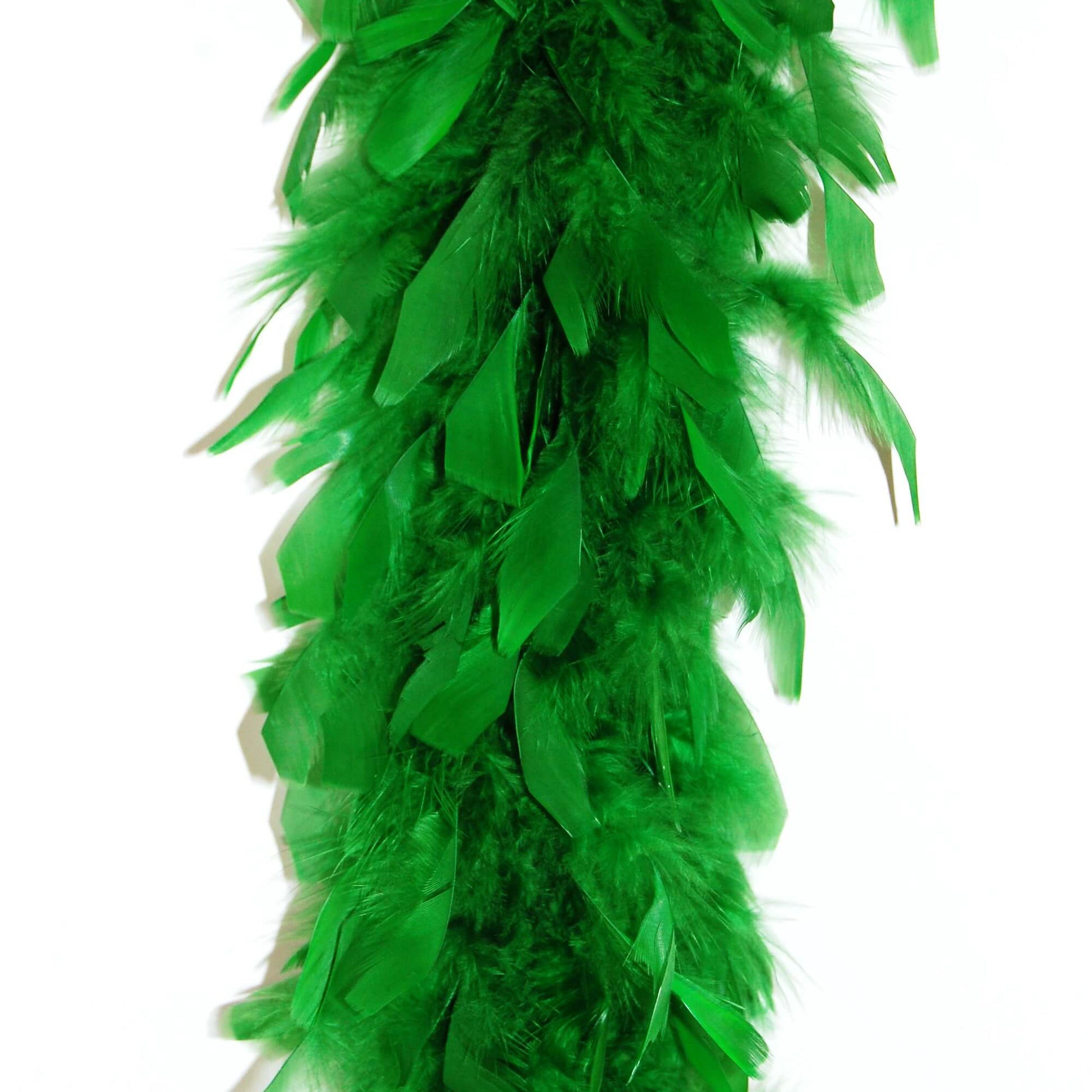 Moonlight Feather 2 Yards - Kelly Green Chandelle Feather Boa, 80 Gram