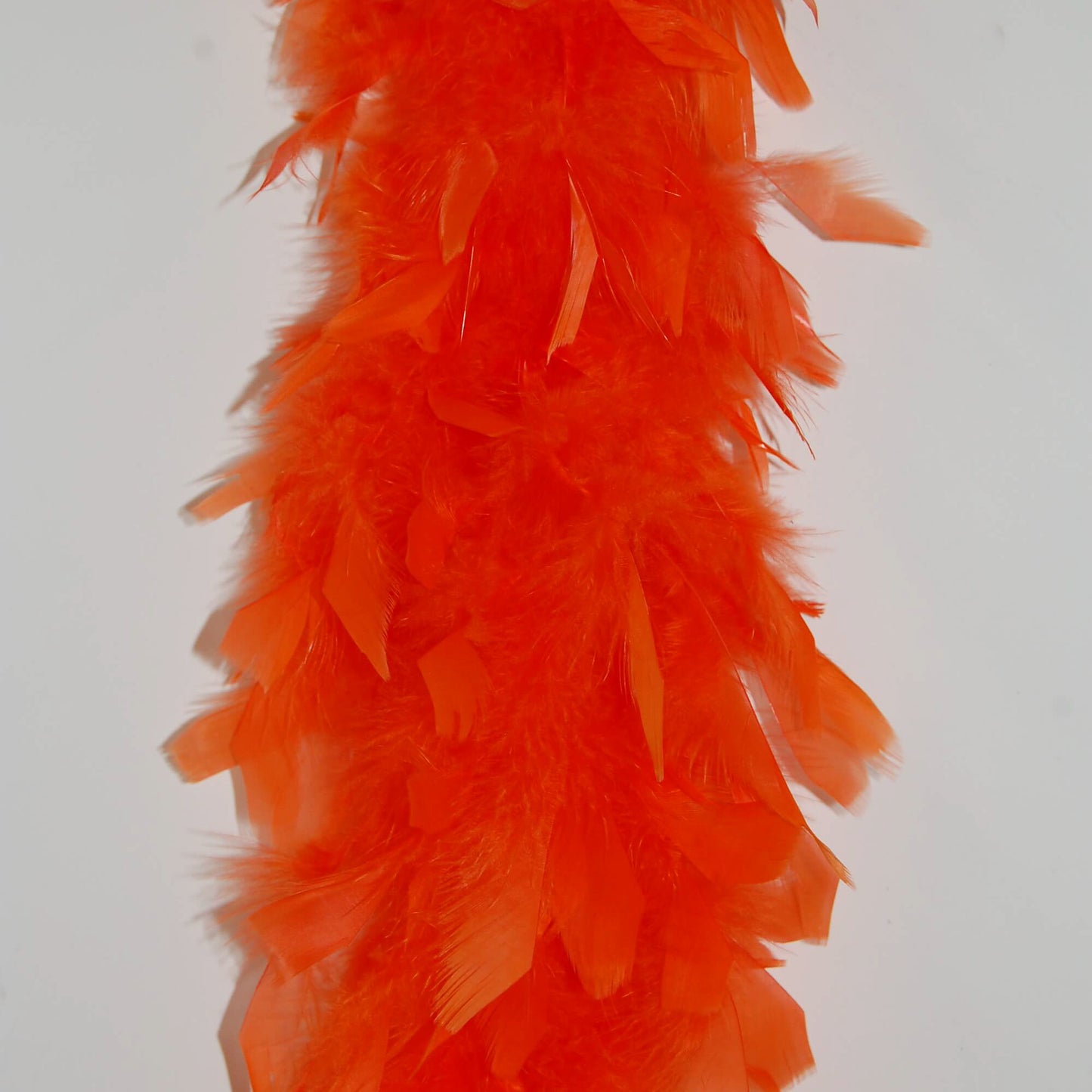 orange boa closeup by eskay feathers