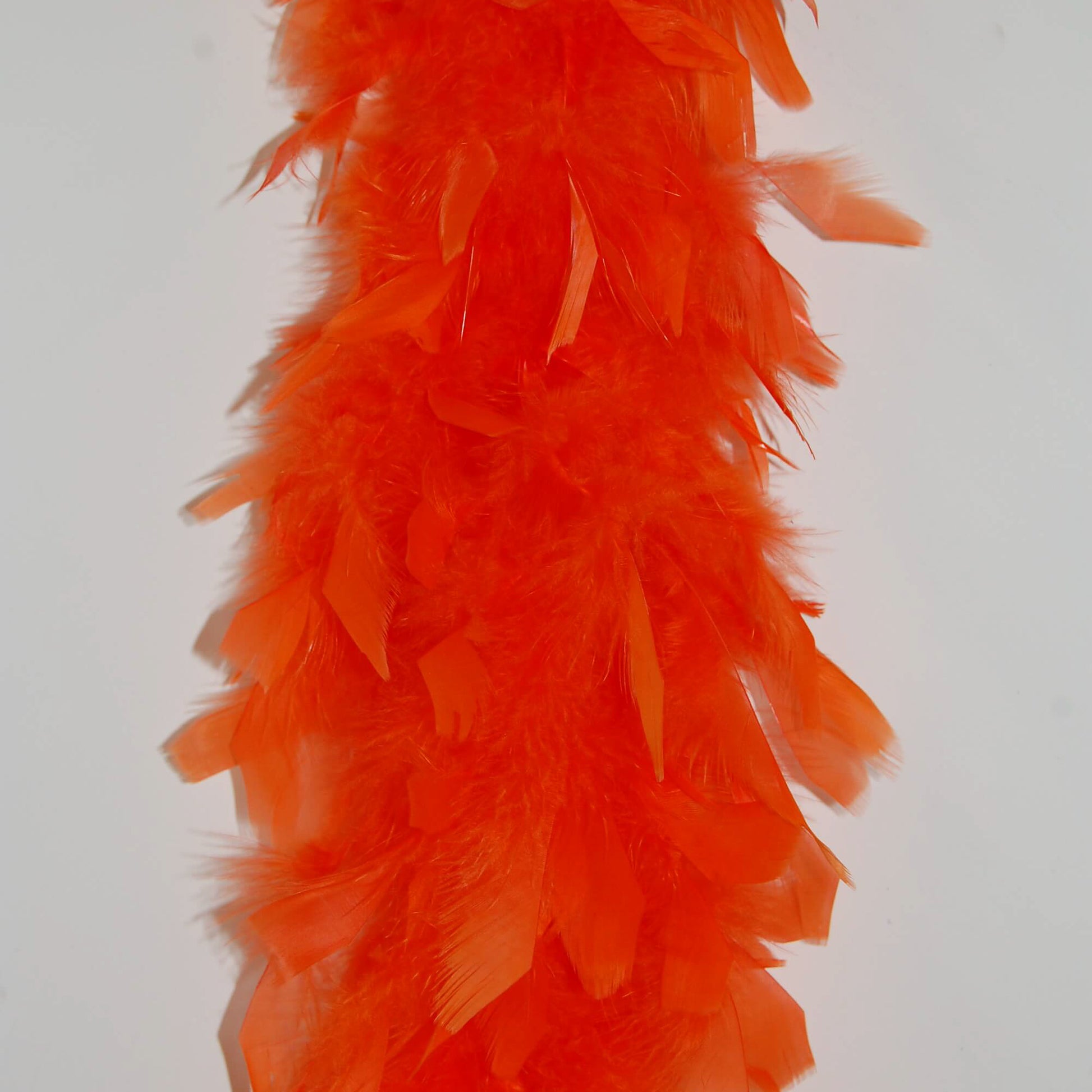orange boa closeup by eskay feathers