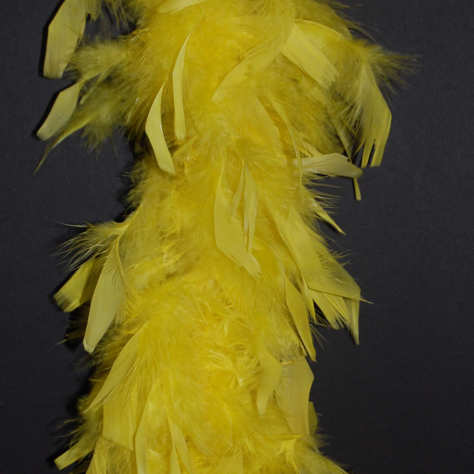 yellow lightweight chandelle boa by Eskay feathers