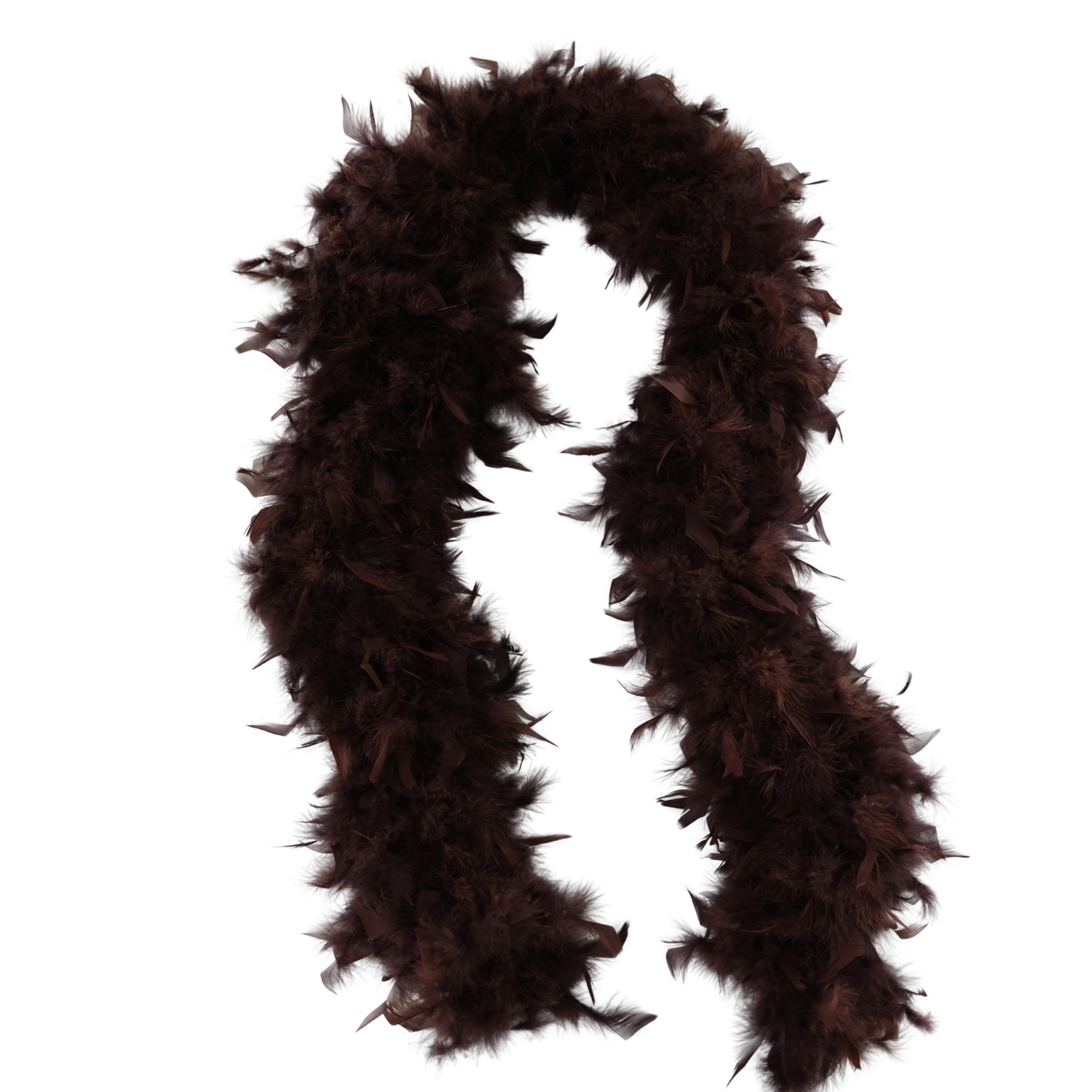 a full heavy chandelle boa laying on a white background by Eskay Feathers