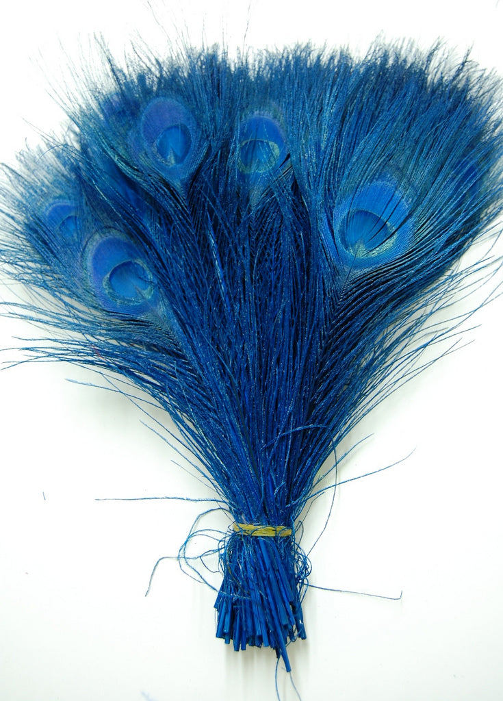 Peacock Tails Bleached 10-12"